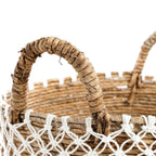 The Cross Stitched Macrame Basket - Large