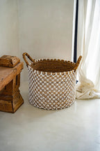 The Cross Stitched Macrame Basket - Large