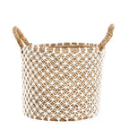 The Cross Stitched Macrame Basket - Medium