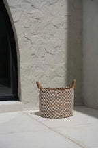 The Cross Stitched Macrame Basket - Medium