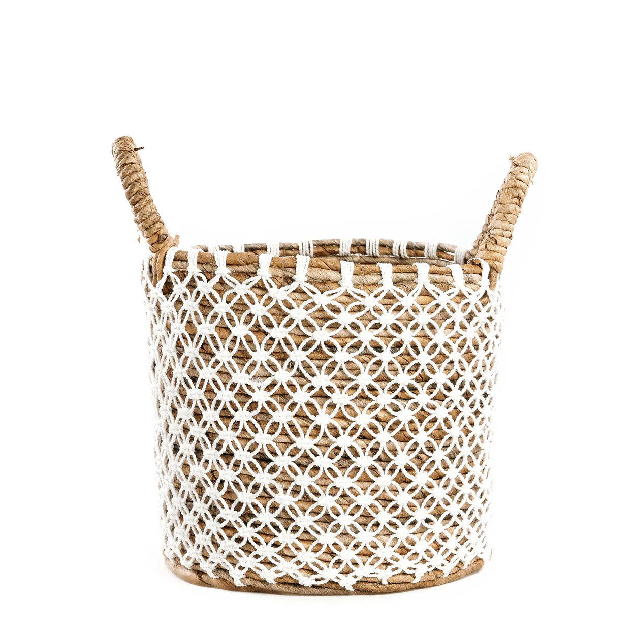 The Cross Stitched Macrame Basket - Small