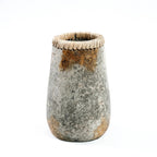 Antique Grey Vase – terracotta with raffia detail in a refined design