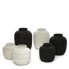 Peaky Vase – terracotta in black with elegant texture contrast