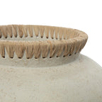 Vase Styly - terracotta with raffia in a natural shade