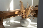 Vase Styly - terracotta with raffia in a natural shade