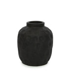 Trendy vase – black terracotta design for dried flowers
