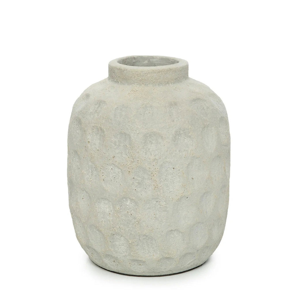 Trendy Vase – terracotta with a concrete look for dried flowers