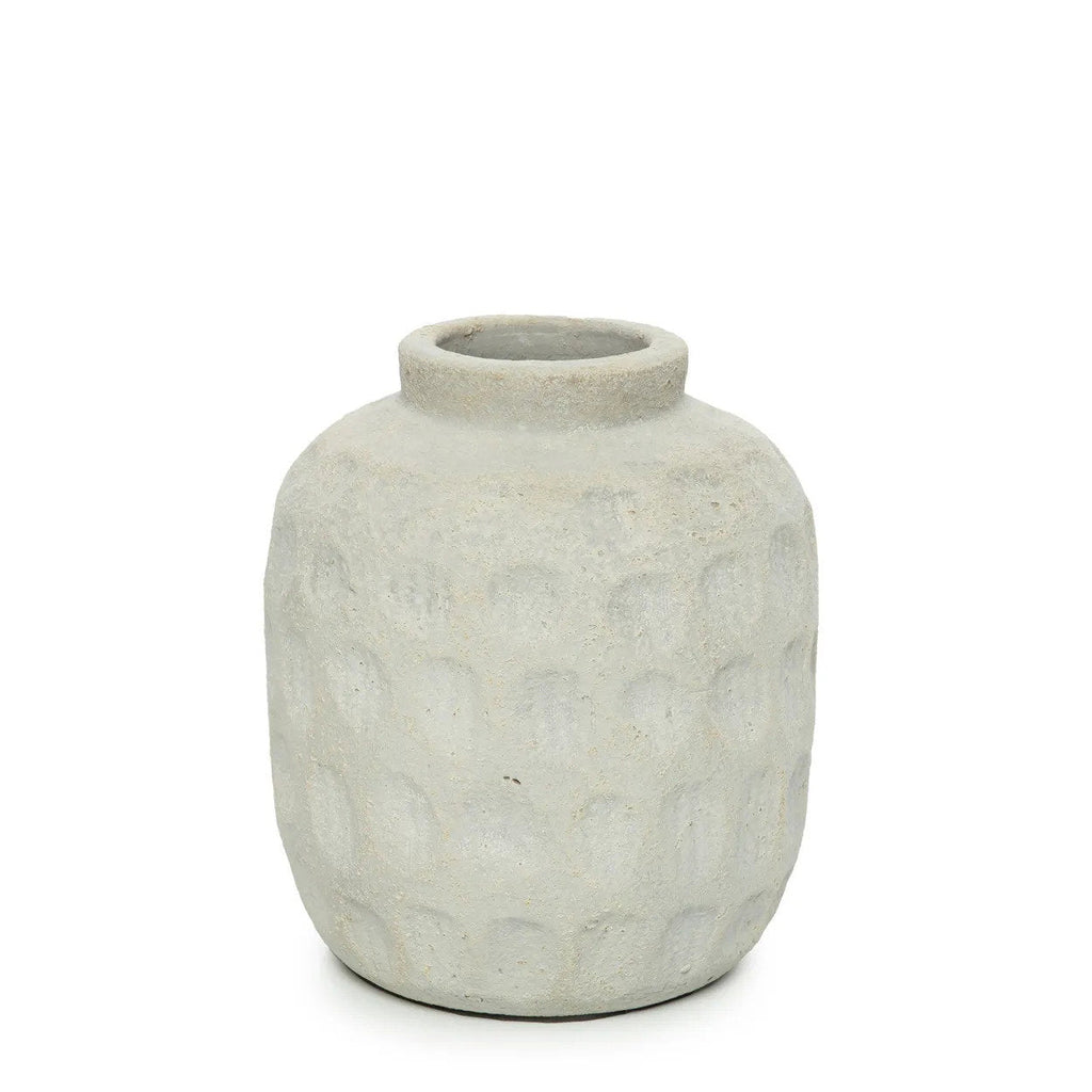 Vase Concrete M – terracotta in modern Wabi Sabi style