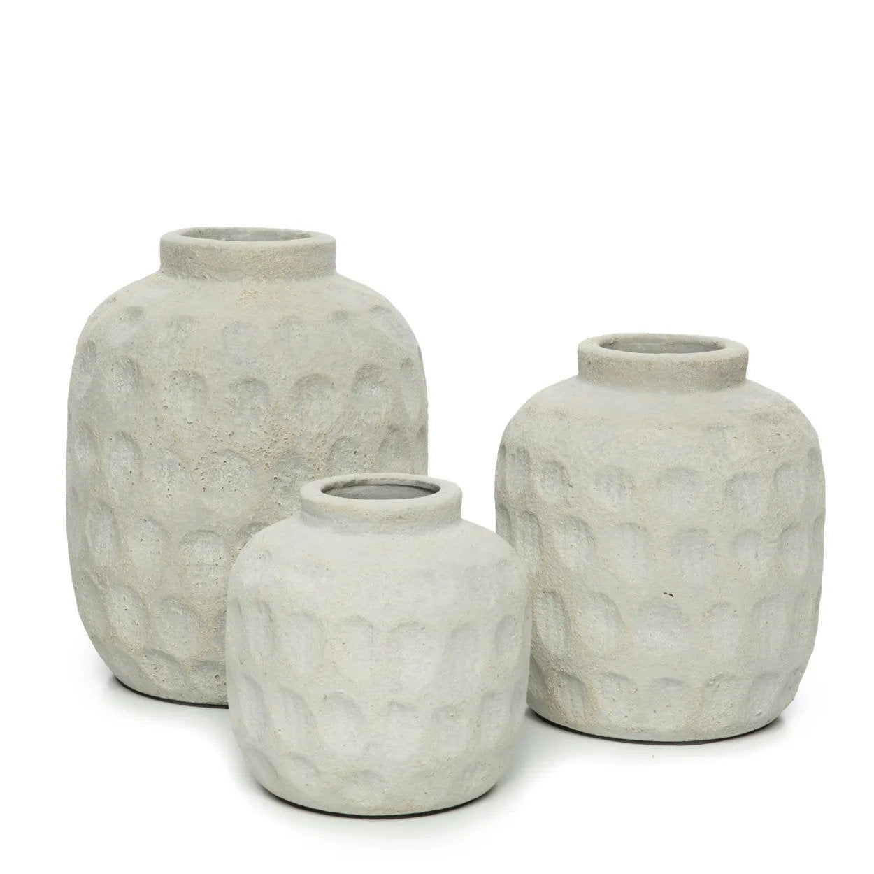 Vase Concrete M – terracotta in modern Wabi Sabi style