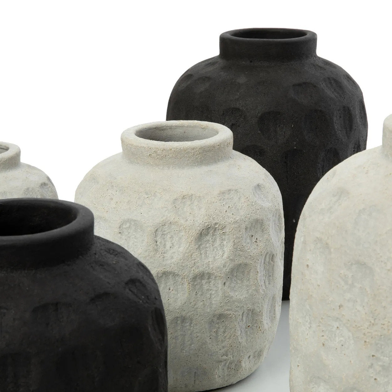 Vase Concrete M – terracotta in modern Wabi Sabi style