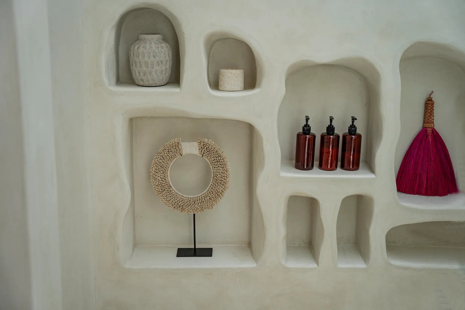 Vaas Trendy – terracotta in betonlook voor gedroogde bloemen