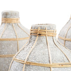 Whoopy vase – terracotta with rattan detail in a natural concrete look