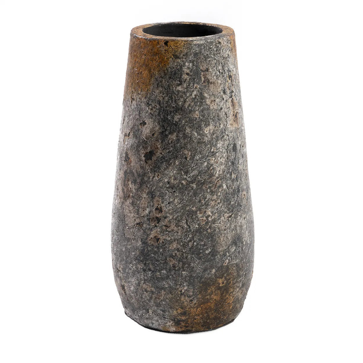 Vase Creepy – terracotta in antique gray for dried flowers