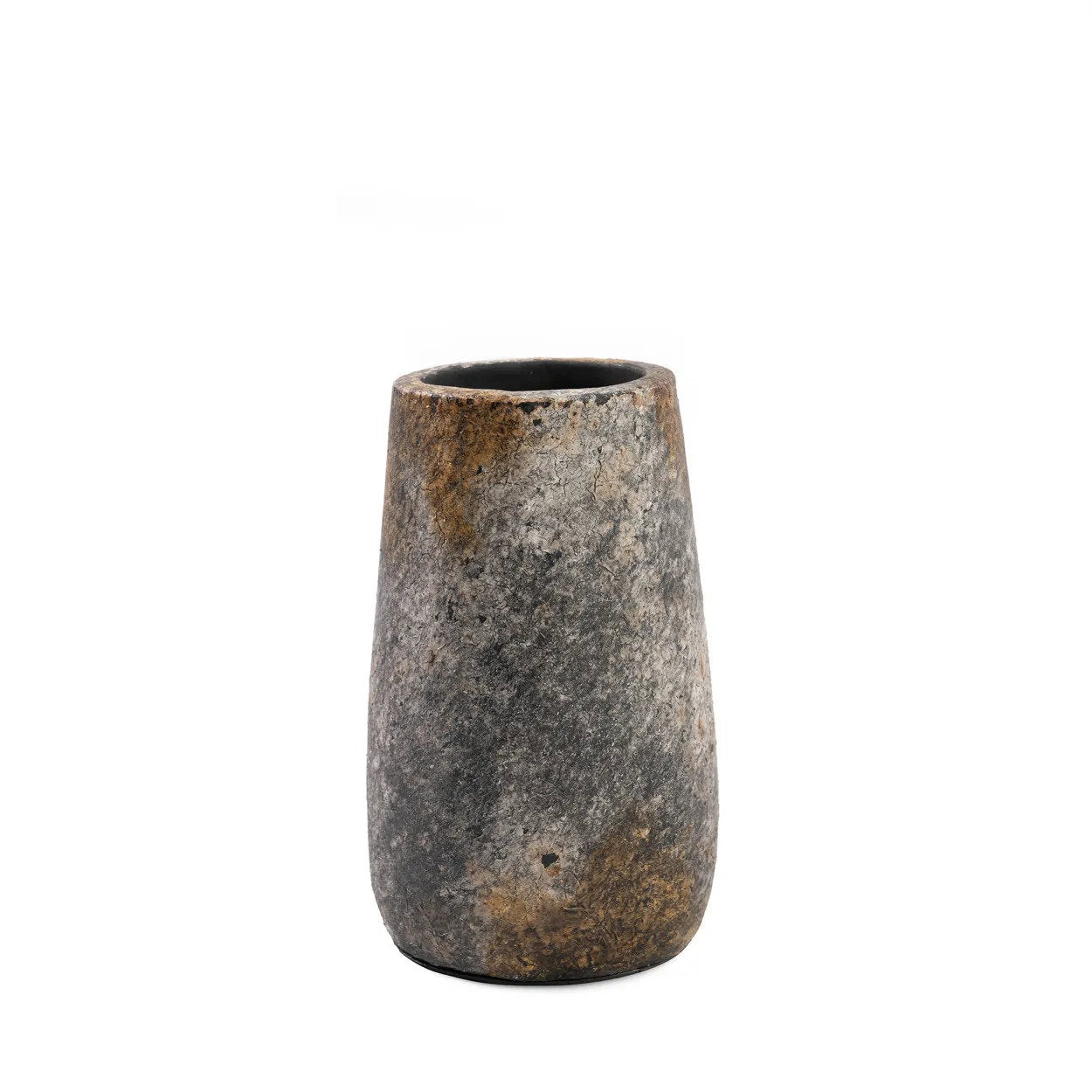 Spookachtig Vase – terracotta in antique gray with silver finish
