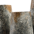 Spookachtig Vase – terracotta in antique gray with silver finish