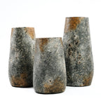 Spookachtig Vase – terracotta in antique gray with silver finish