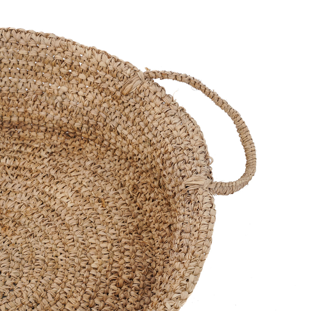 De Raffia Mand Dienbladen - Groot