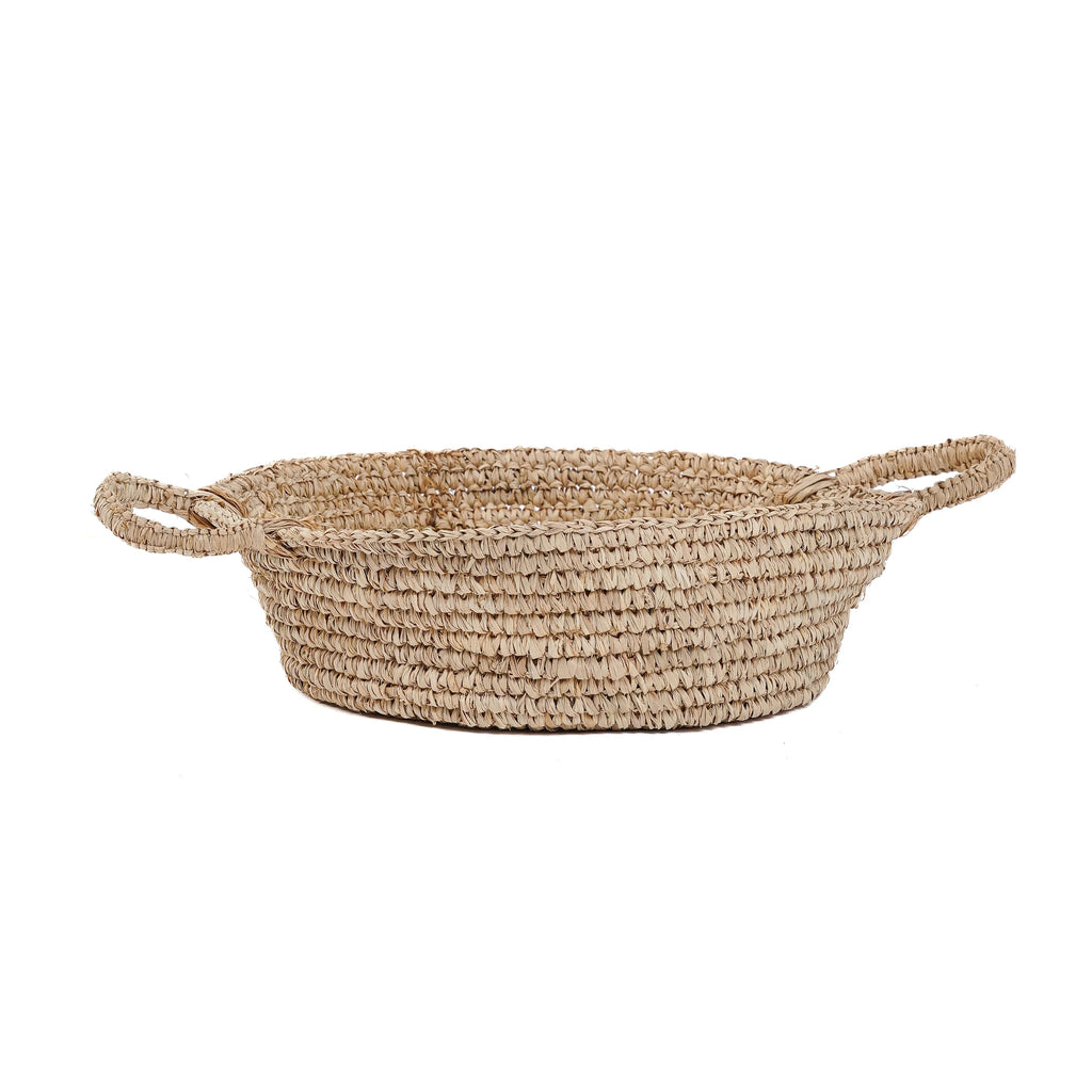 Dienblad Raffia Mand – hoogwaardig raffia in natuurlijke tint