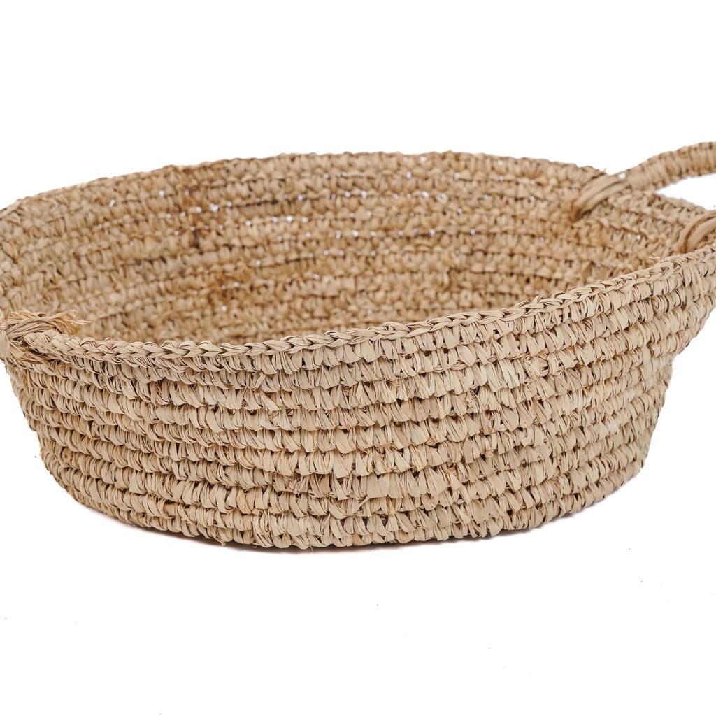 Dienblad Raffia Mand – hoogwaardig raffia in natuurlijke tint