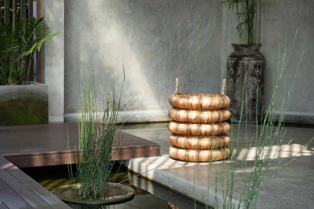 Mand Chunky – waterhyacint met handvatten in natuurlijke uitstraling