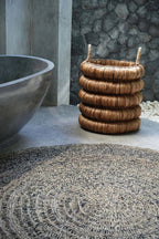 Mand Chunky – waterhyacint met handvatten in natuurlijke uitstraling