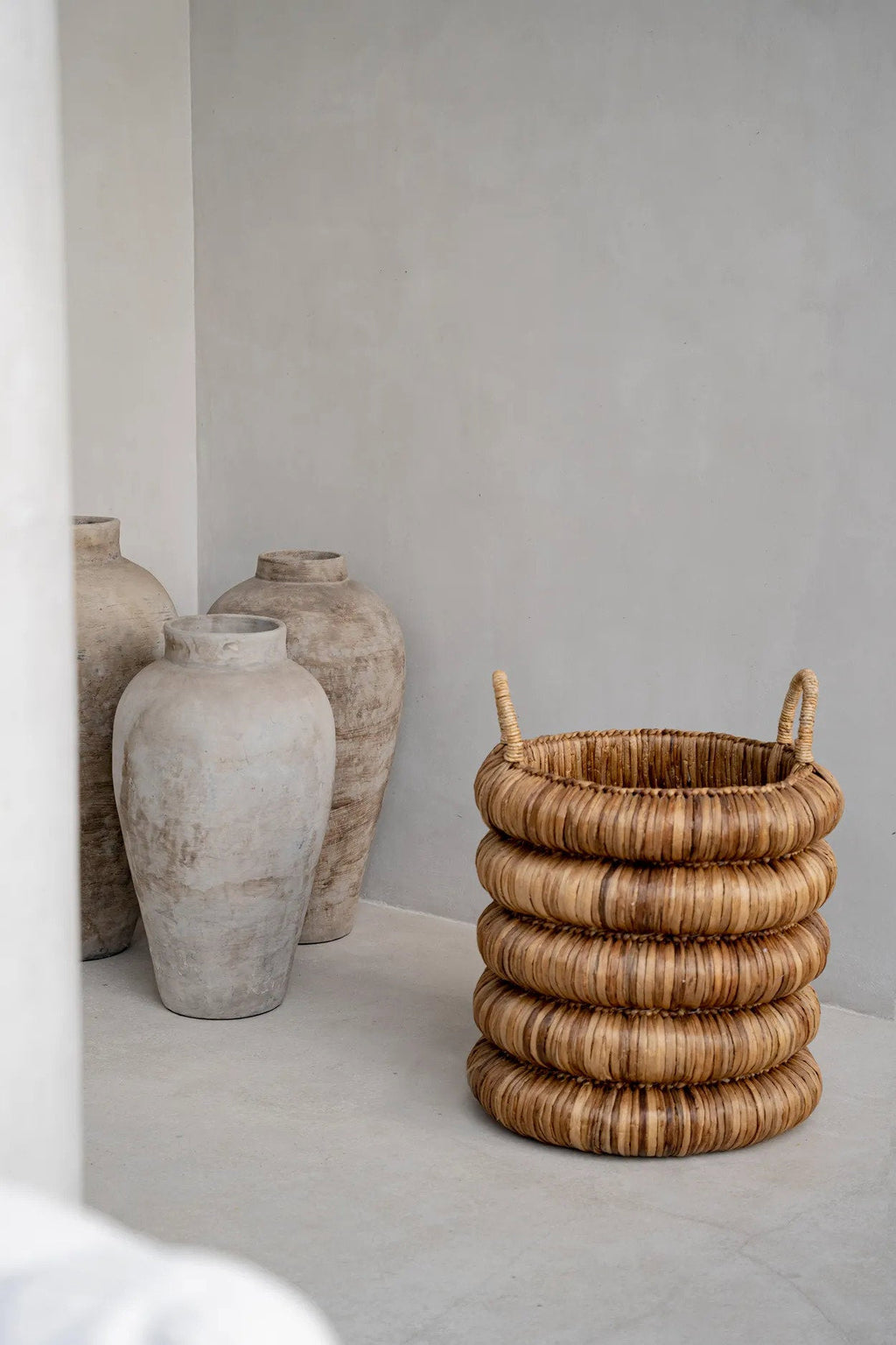 Mand Chunky – waterhyacint met handvatten in natuurlijke uitstraling