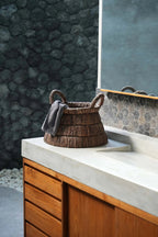 Mand Chisomo – handgeweven bananenblad in diepe bruin tint