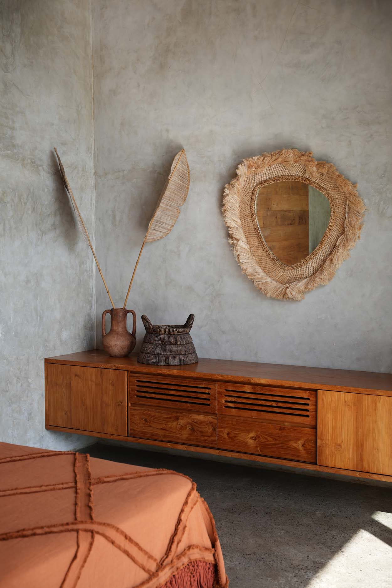 Mand Chisomo – handgeweven bananenblad in diepe bruin tint