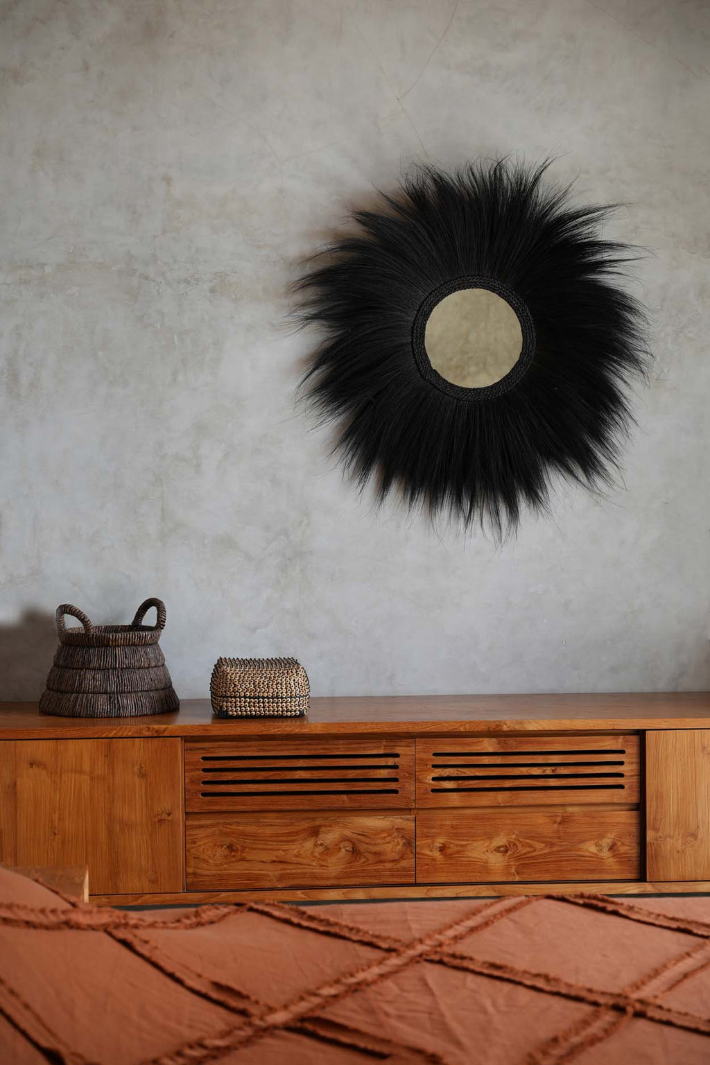 Mand Chisomo – handgeweven bananenblad in diepe bruin tint