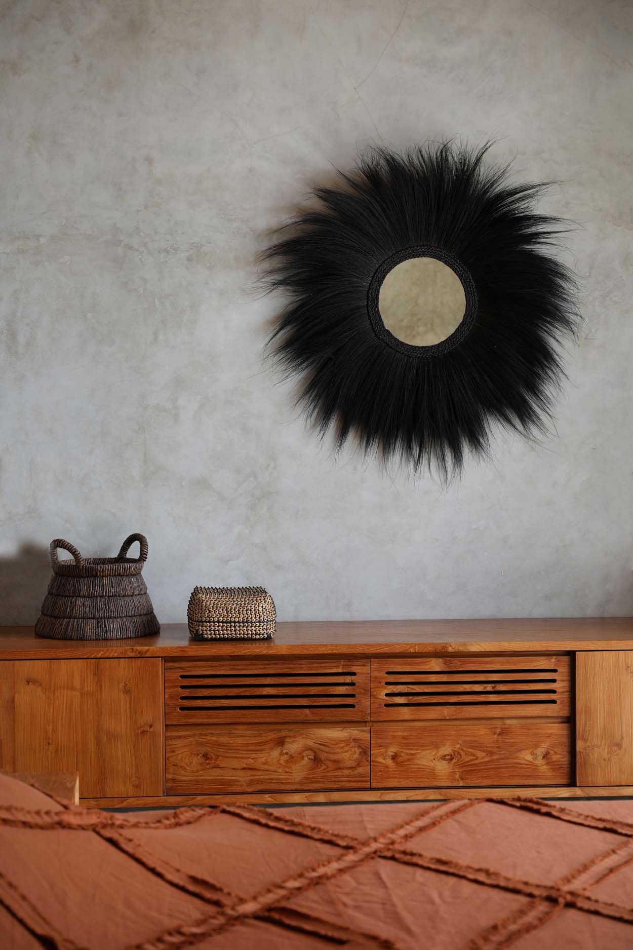 Mand Chisomo – handgeweven bananenblad in diepe bruin tint