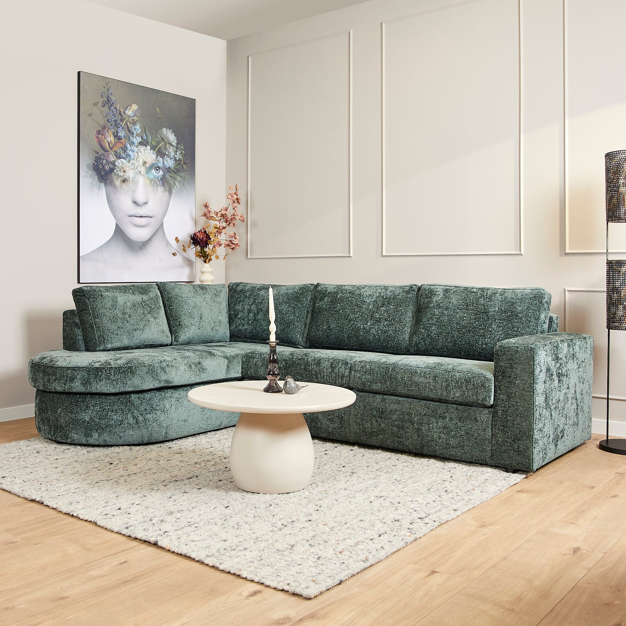 MijnSofa Alma | Groen | Divan Links + 2,5 zits | 5 jaar garantie