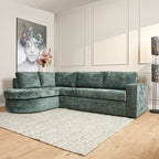 MijnSofa Alma | Groen | Divan Links + 2,5 zits | 5 jaar garantie