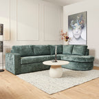 MySofa Alma | Groen | 2,5-zits + Divan Rechts | 5 jaar garantie