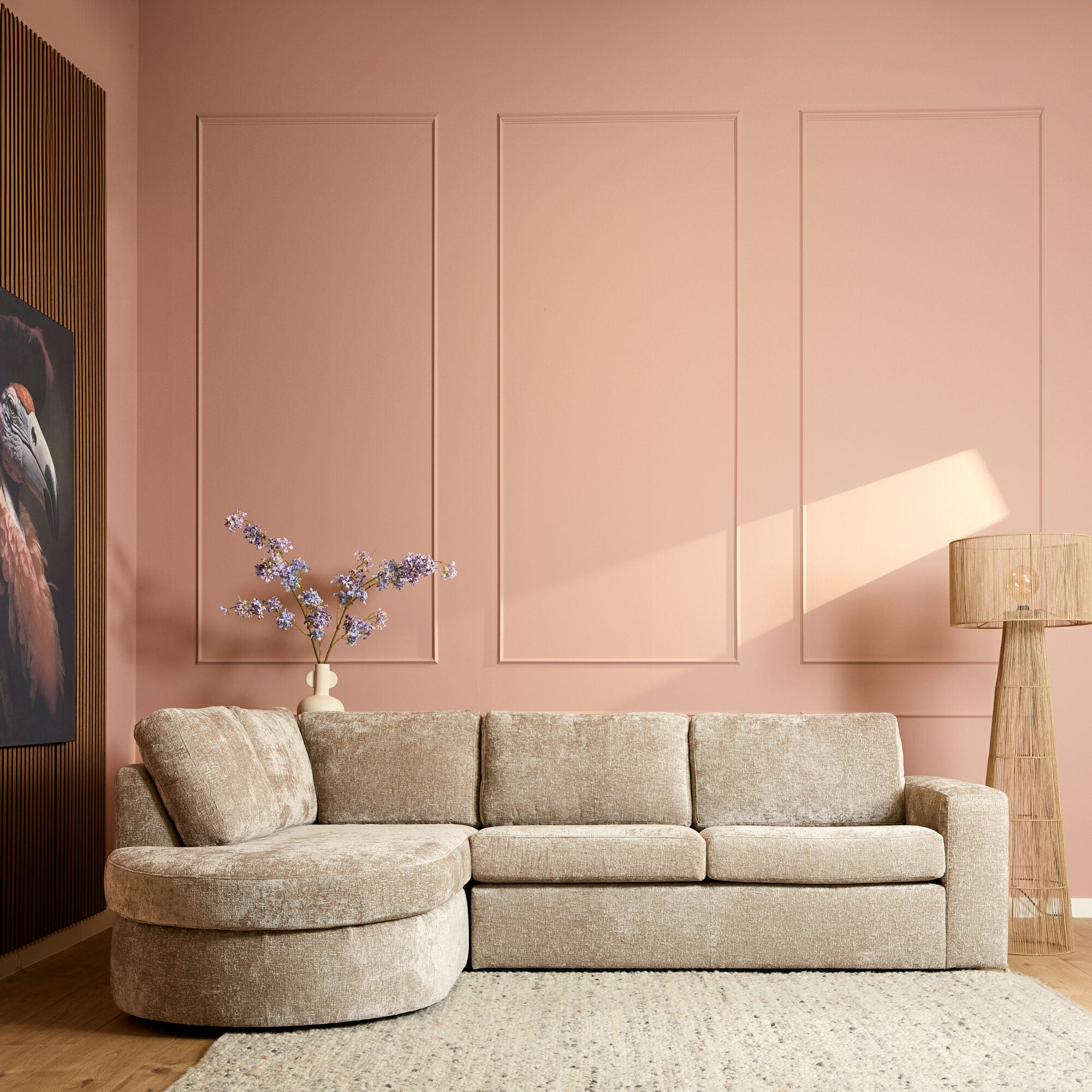 MijnSofa Alma | Beige | Divan Links + 2,5 zits | 5 jaar garantie