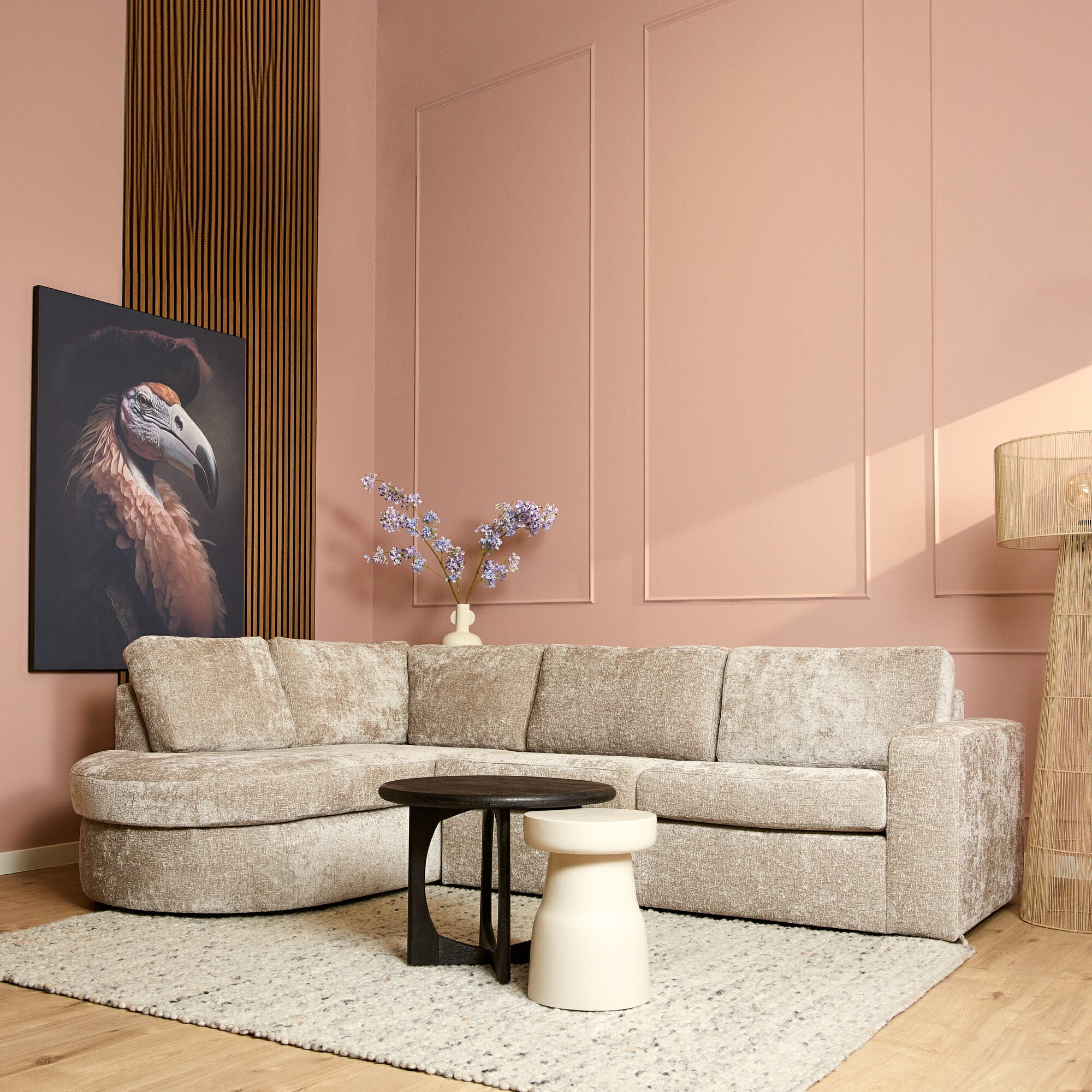 MijnSofa Alma | Beige | Divan Links + 2,5 zits | 5 jaar garantie