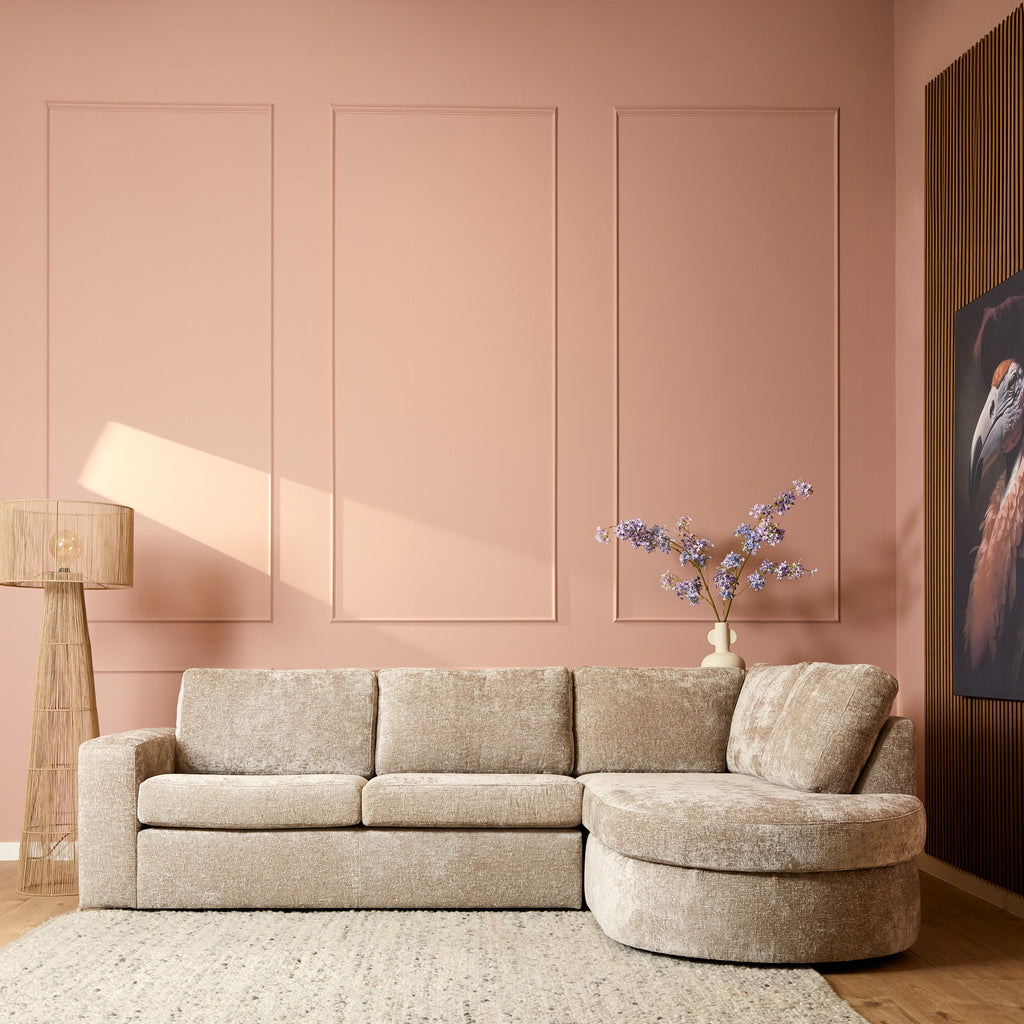MijnSofa Alma | Beige | Divan Links + 2,5 zits | 5 jaar garantie