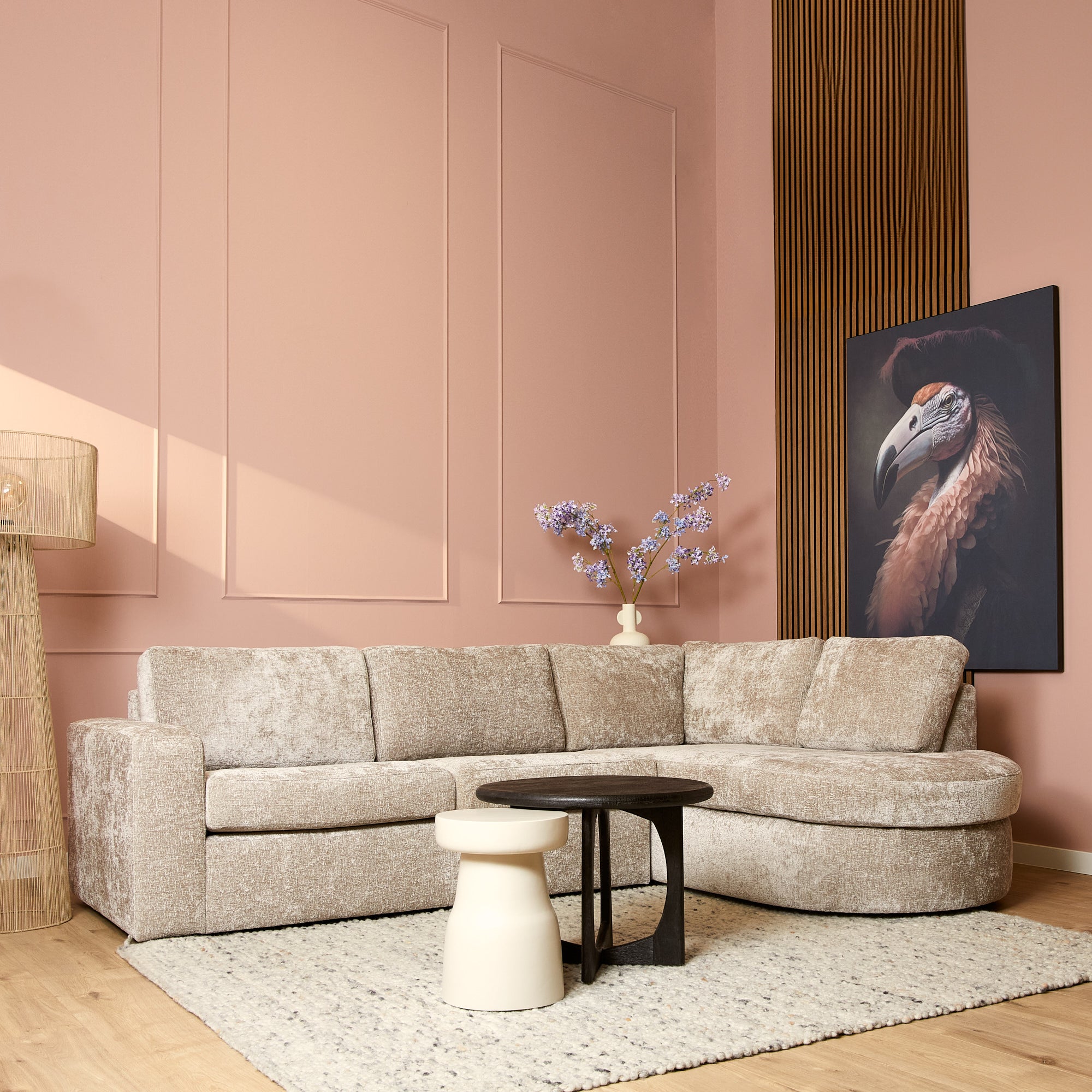 MijnSofa Alma | Beige | 2,5-zits + Divan Rechts | 5 jaar garantie