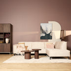 MySofa Floris| 2,5-zits + Divan Rechts | Beige | Fluweel