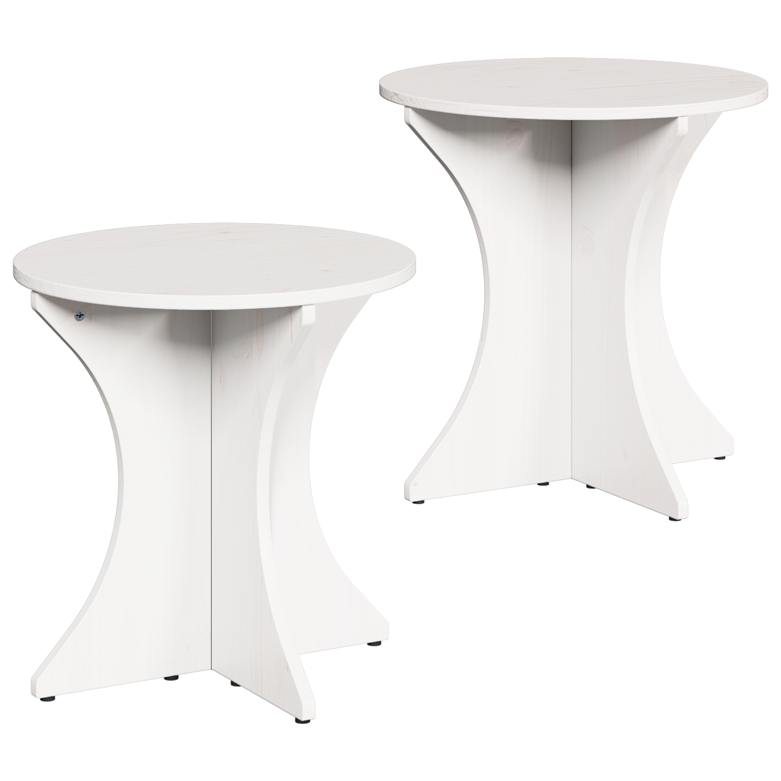 Salontafel 2 Pcs 46 X 46 X 47 Cm Massief Grenenhout