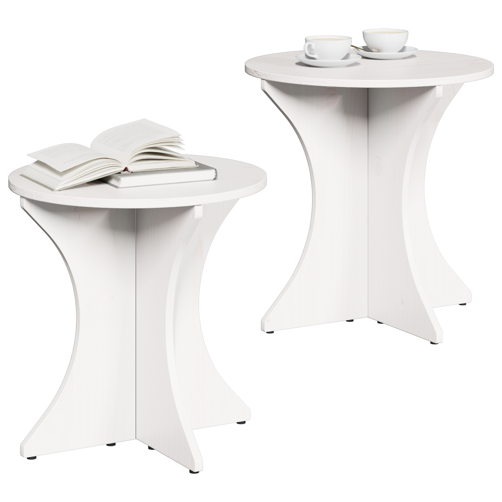 Salontafel 2 Pcs 46 X 46 X 47 Cm Massief Grenenhout
