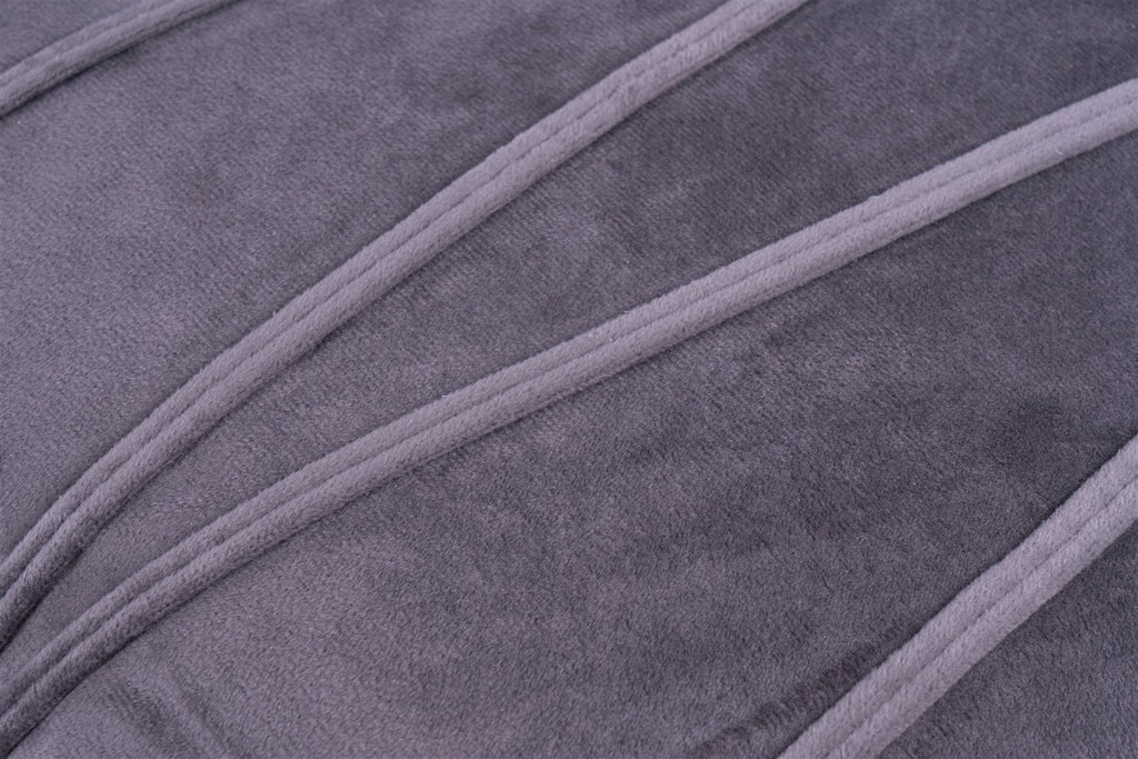 Paulina 2-piece graphite cushion and blanket set