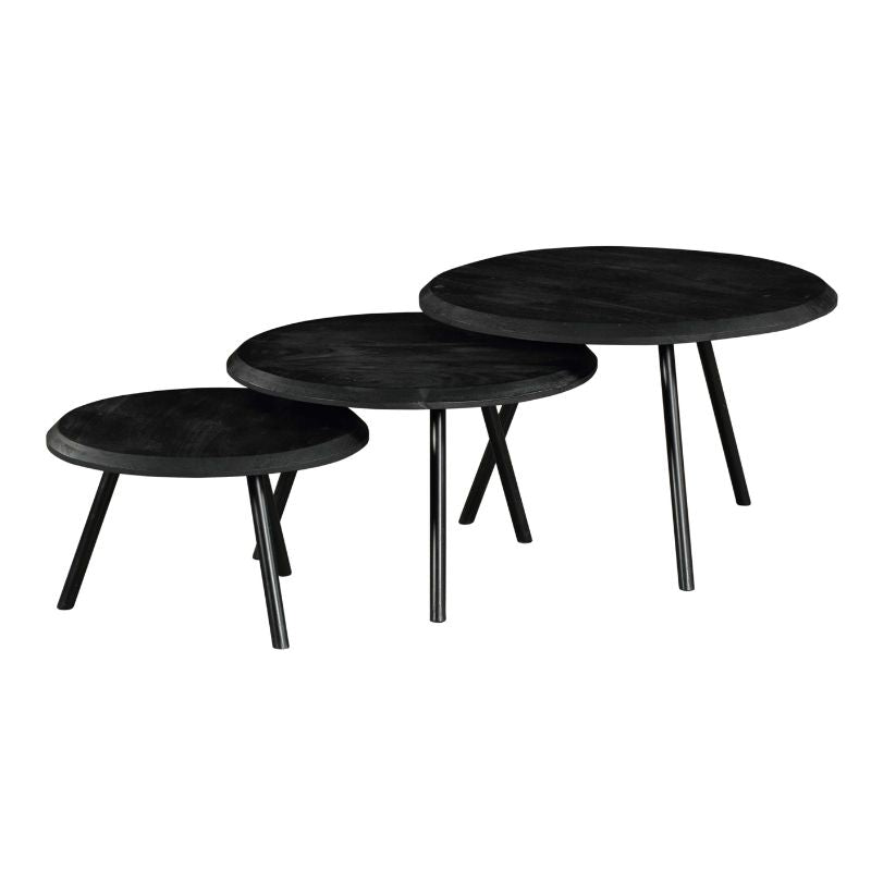 Salontafel Ohio Zwart | set van 3