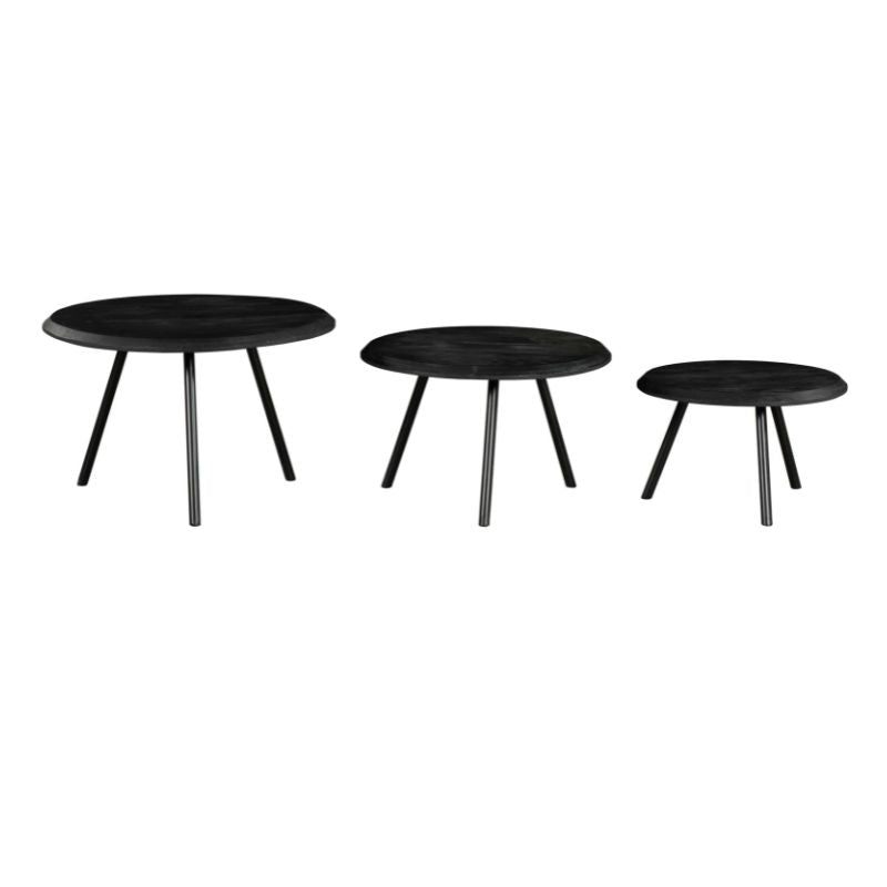 Salontafel Ohio Zwart | set van 3