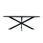 Eiken eettafel Ferris | Ovaal 240 cm | Zwart