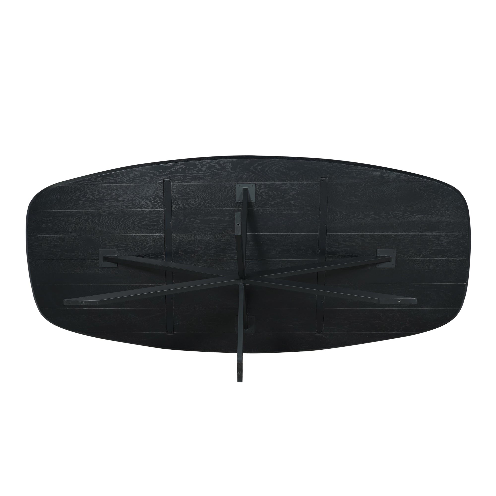 Eiken eettafel Ferris | Deens Ovaal 200 cm | Zwart