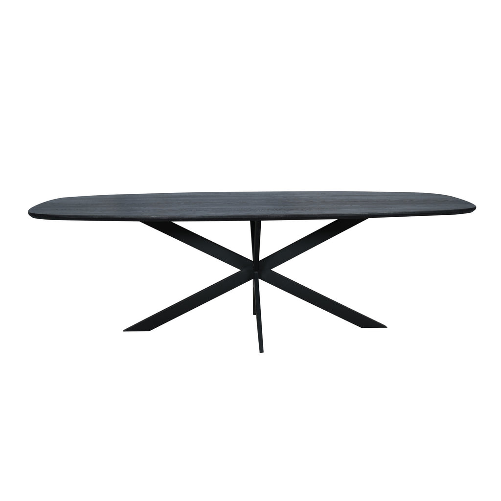 Eiken eettafel Ferris | Deens Ovaal 200 cm | Zwart