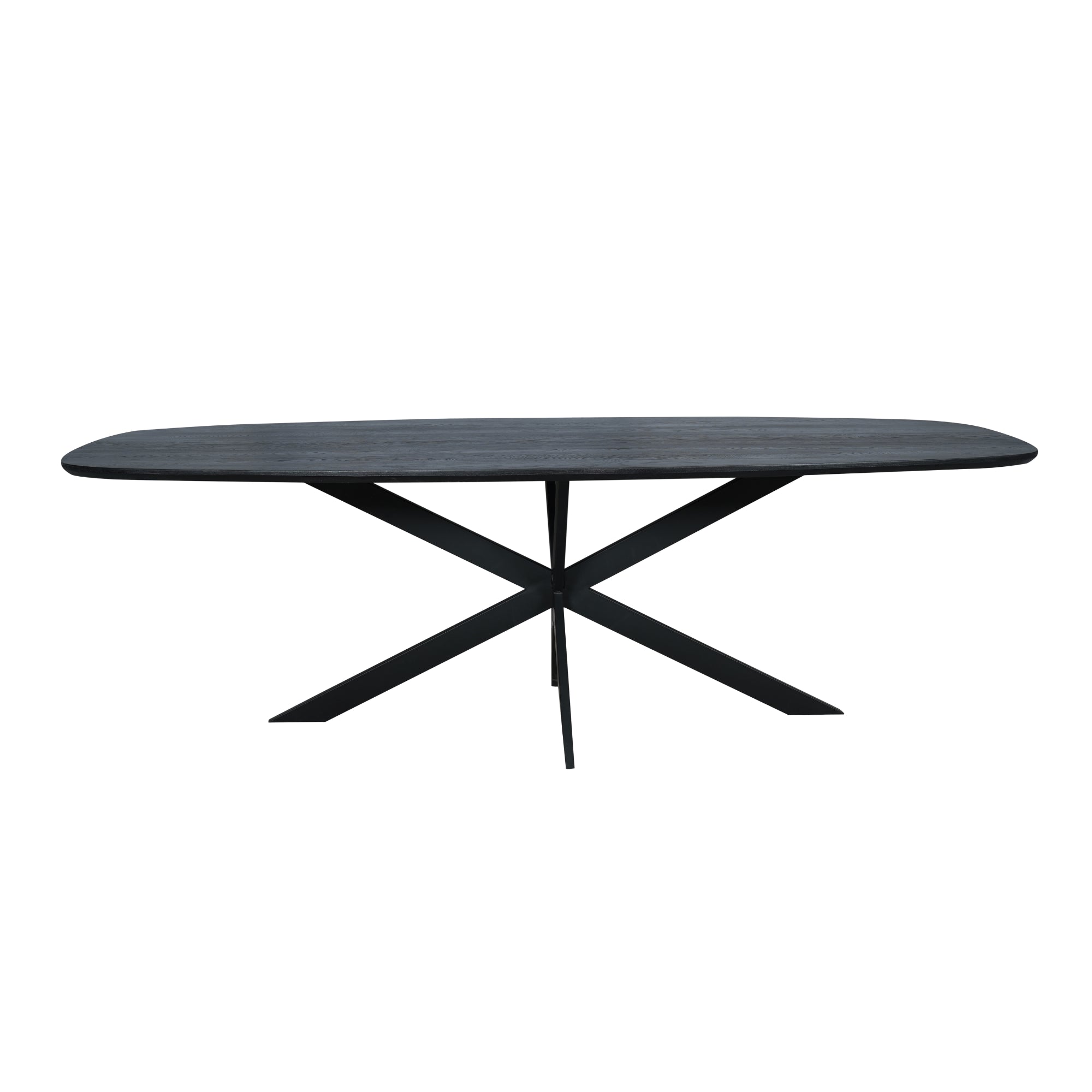 Eiken eettafel Ferris | Deens Ovaal 200 cm | Zwart