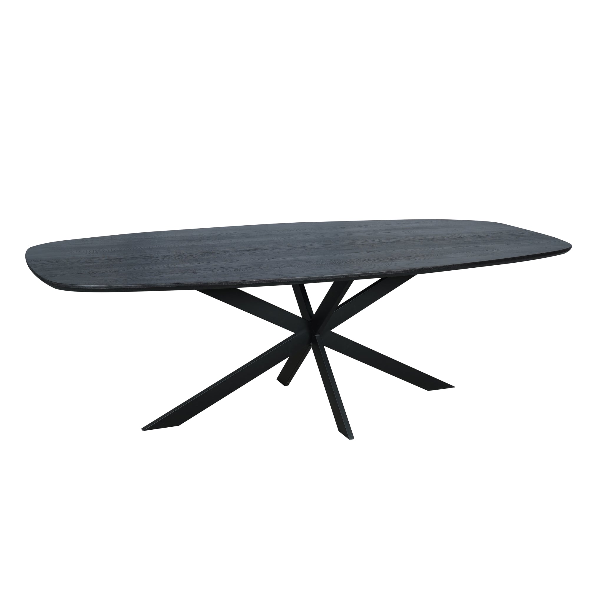 Eiken eettafel Ferris | Deens Ovaal 200 cm | Zwart