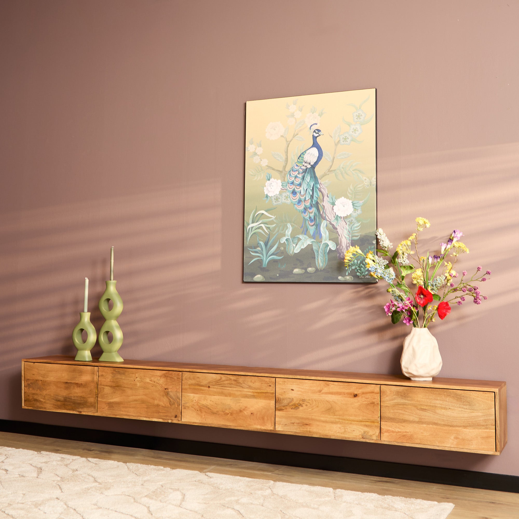 Zwevend tv-meubel Vision Naturel | 280 cm