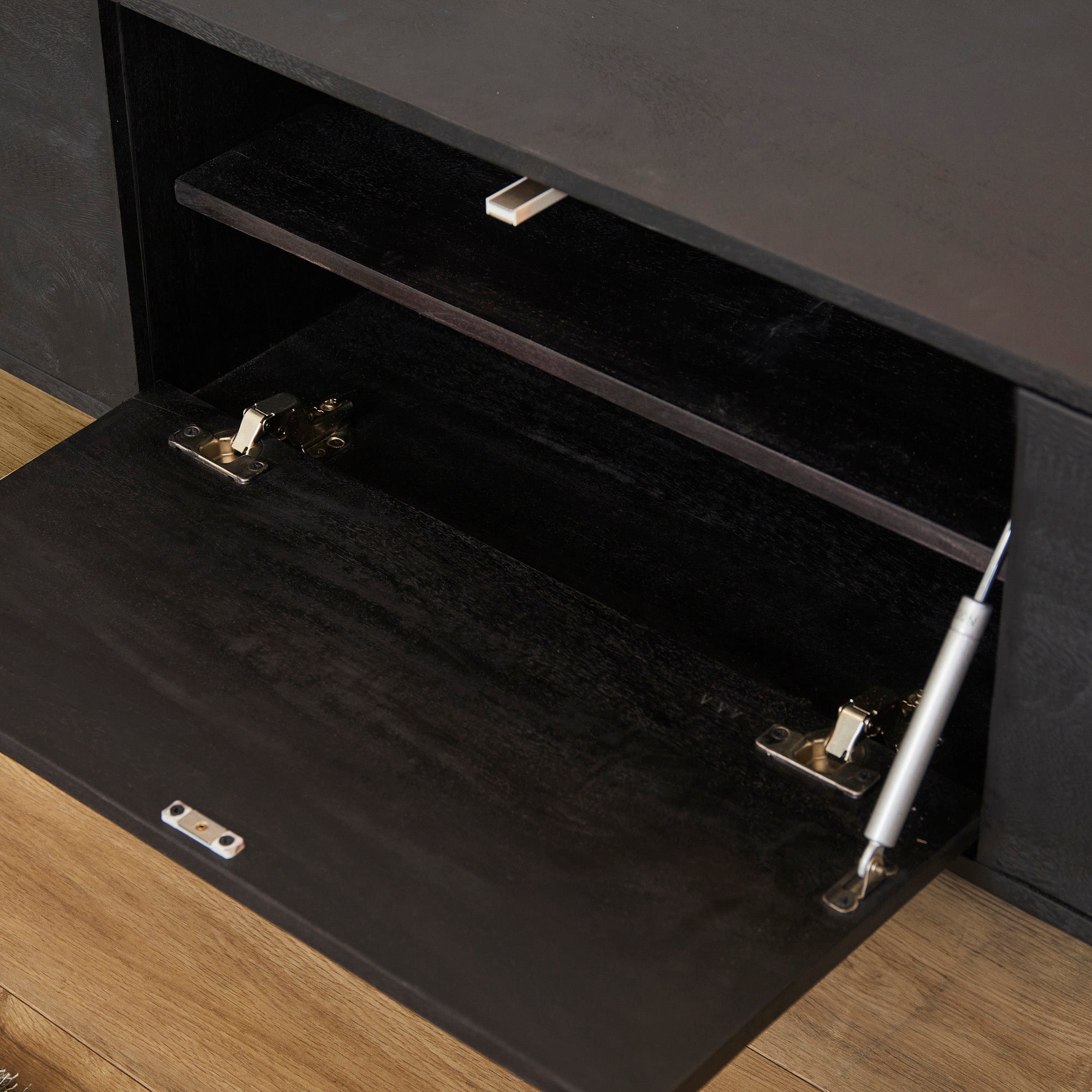 Zwevend Tv-meubel Vision Black | 280 cm